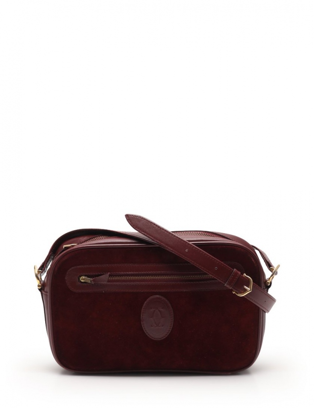 カルティエ Cartier ショルダーバッグ マストライン ボルドー スエード  