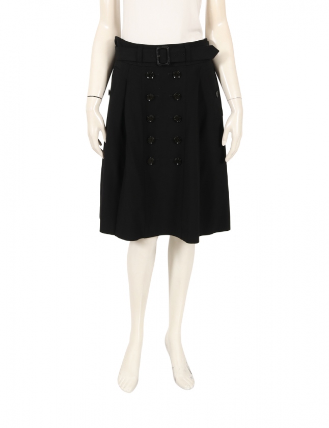 バーバリー ロンドン BURBERRY LONDON トレンチスカート 黒 40  