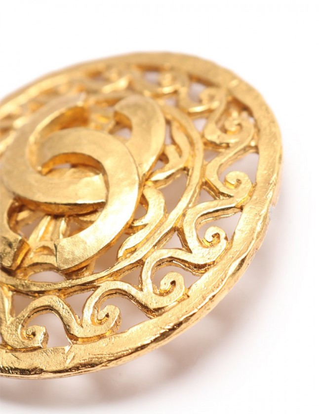 シャネル CHANEL ブローチ ココマーク ゴールド アクセサリー 95A