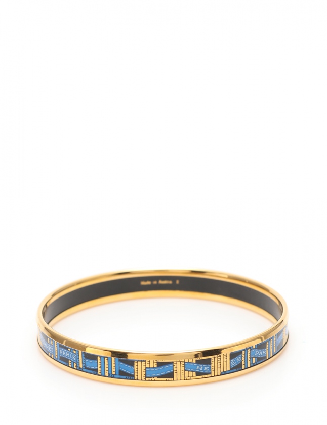 エルメス バングル ブレスレット エマイユ オフホワイト ゴールド HERMES