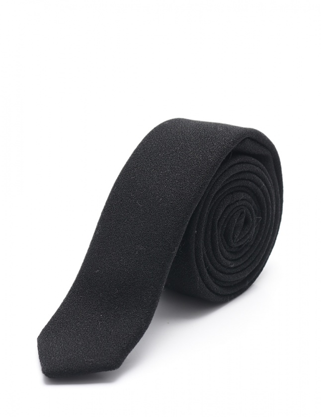 サンローラン パリ SAINT LAURENT PARIS ネクタイ ナロータイ 黒 小物  