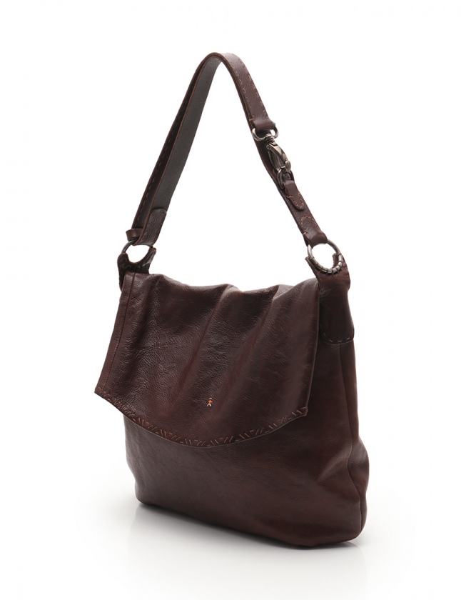 アンリークイール HENRY CUIR ショルダーバッグ 茶 レザー レディース  