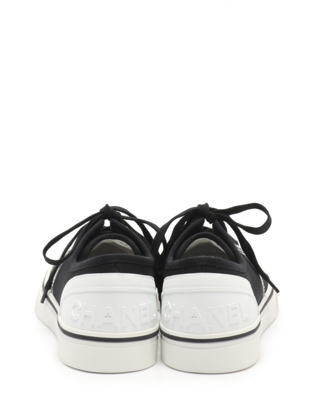 シャネル ローカットスニーカー キャンバス VG34760 メンズ 黒 40 シャネル ローカットスニーカー キャンバス VG34760 メンズ 黒