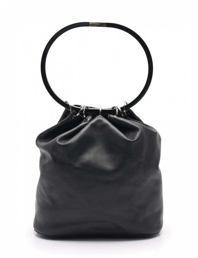 グッチ GUCCI ハンドバッグ 黒 001 3738 レザー プラスチックハンドル 
