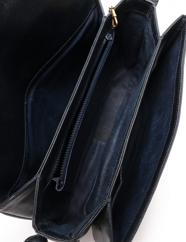 GUCCI 袋付 オールドグッチ ホースビット ショルダーバッグ ダークネイビー GUCCI 袋付 オールドグッチホースビット ショルダーバッグ