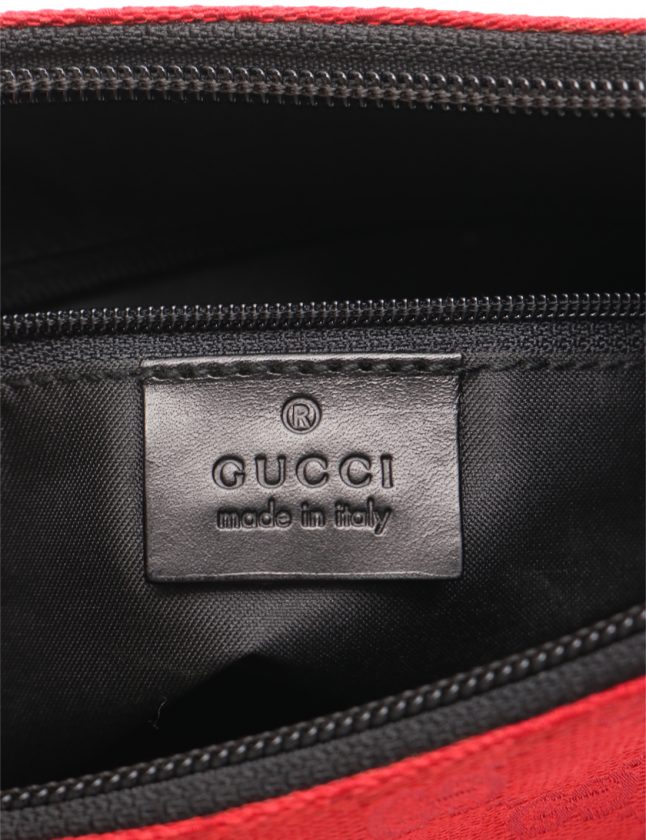 グッチ GUCCI ショルダーバッグ GGキャンバス 赤 黒 001 3386