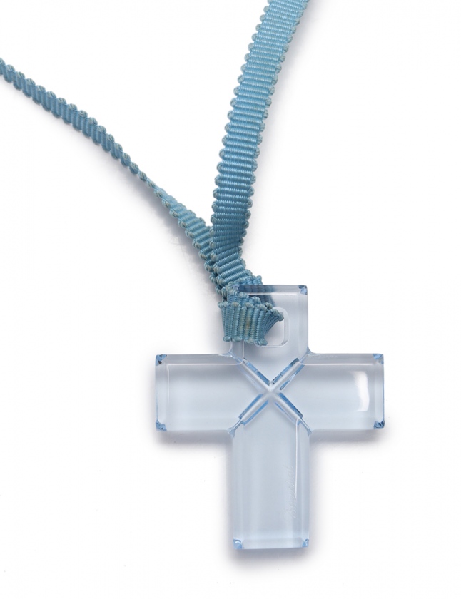 バカラ Baccarat ネックレス 水色 アクセサリー クリスタルガラス