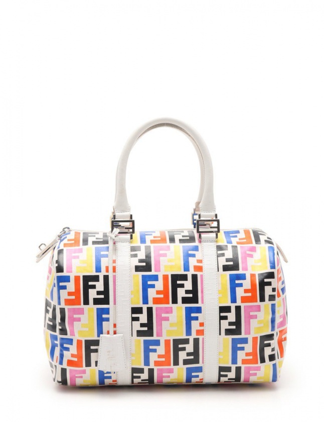 フェンディ FENDI ボストンバッグ ズッカ柄 マルチカラー 8BL098 PVC 