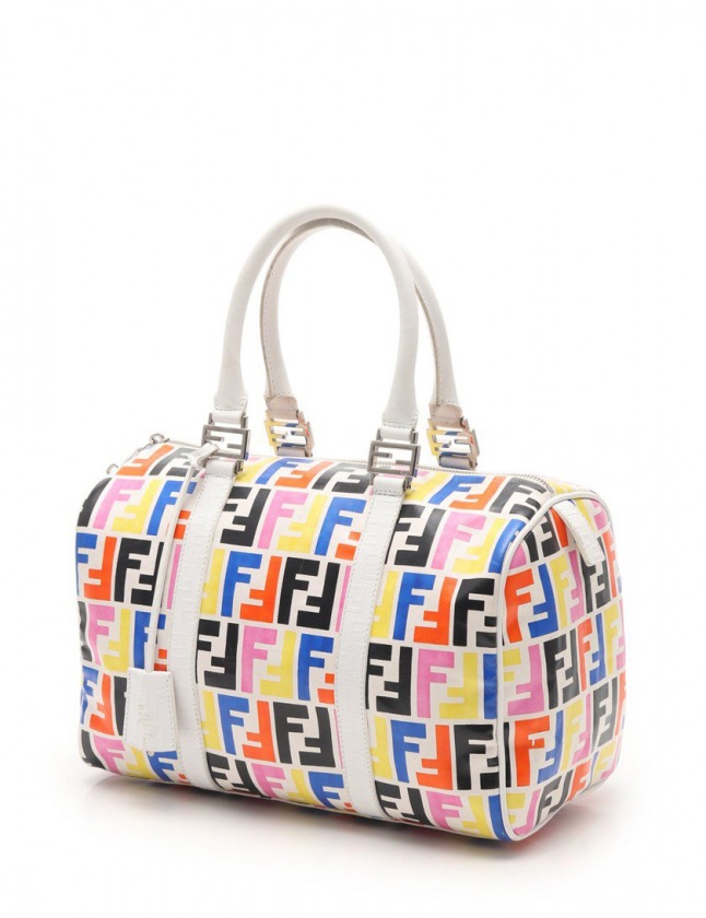 フェンディ FENDI ボストンバッグ ズッカ柄 マルチカラー 8BL098 PVC 