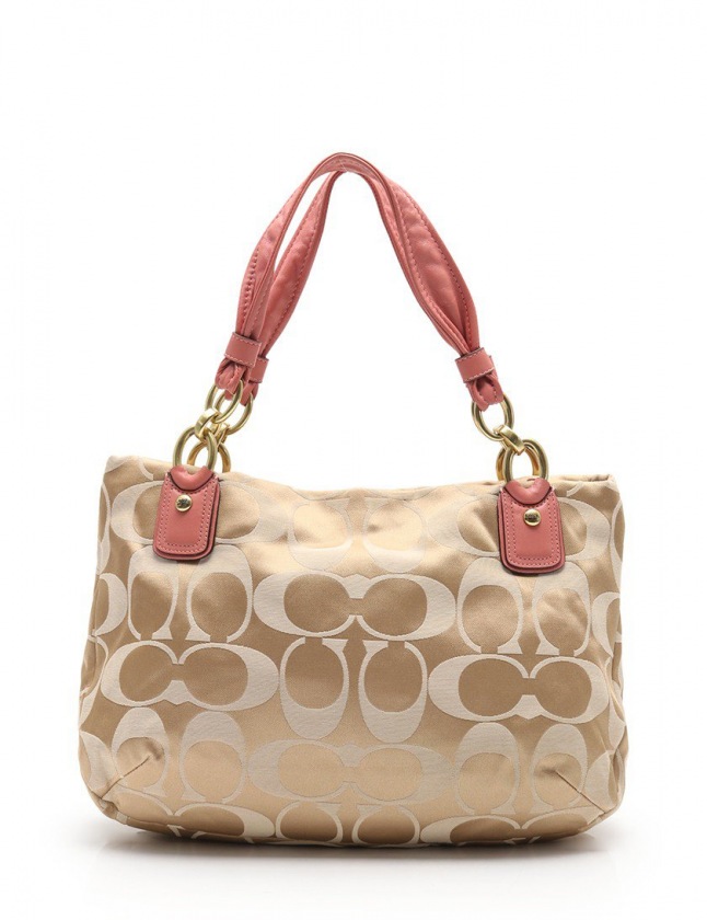 COACH ショルダーバッグ ベージュ/ピンク コーチ ショルダーバッグ/クロスボディ バッグ レディース