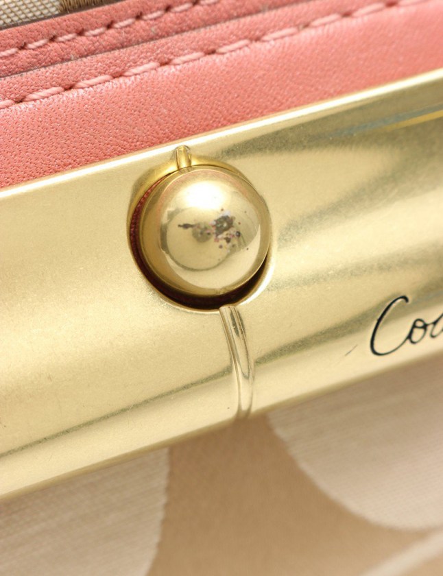 COACH ショルダーバッグ ベージュ/ピンク コーチ COACH ショルダーバッグ トート 2WAY シグネチャー柄