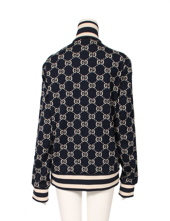 グッチ GUCCI トラックジャケット ジャージ GGジャガード ネイビー  
