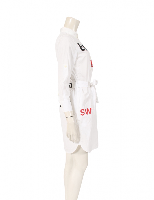 バーバリー BURBERRY シャツワンピース ホースフェリープリント タイ  