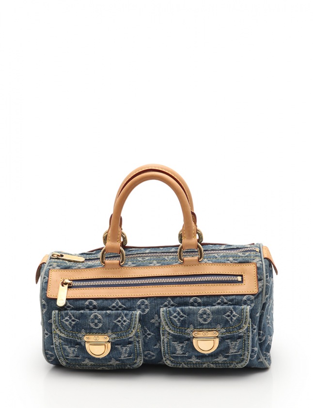 LOUIS VUITTON デニム ネオスピーディ ハンドバッグ 状態良 ルイ 
