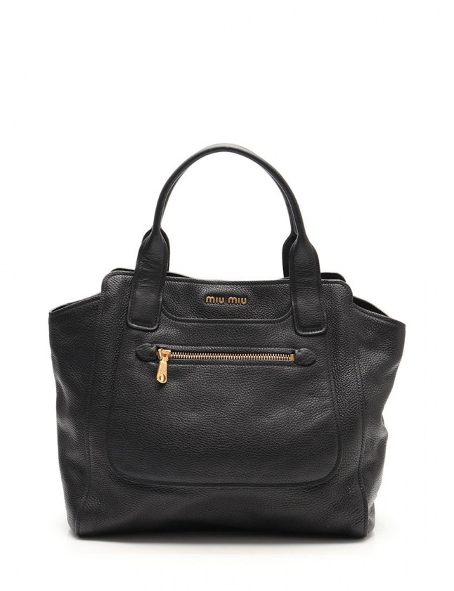 ミュウミュウ miumiu トートバッグ 黒 レザー レディース 114