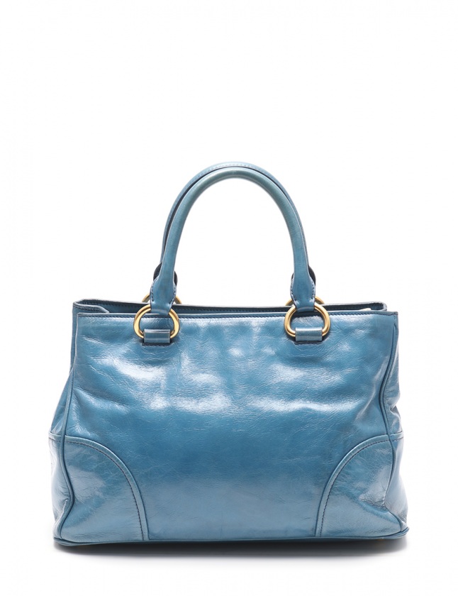 ミュウミュウ miumiu ハンドバッグ ショルダーバッグ 青 レザー