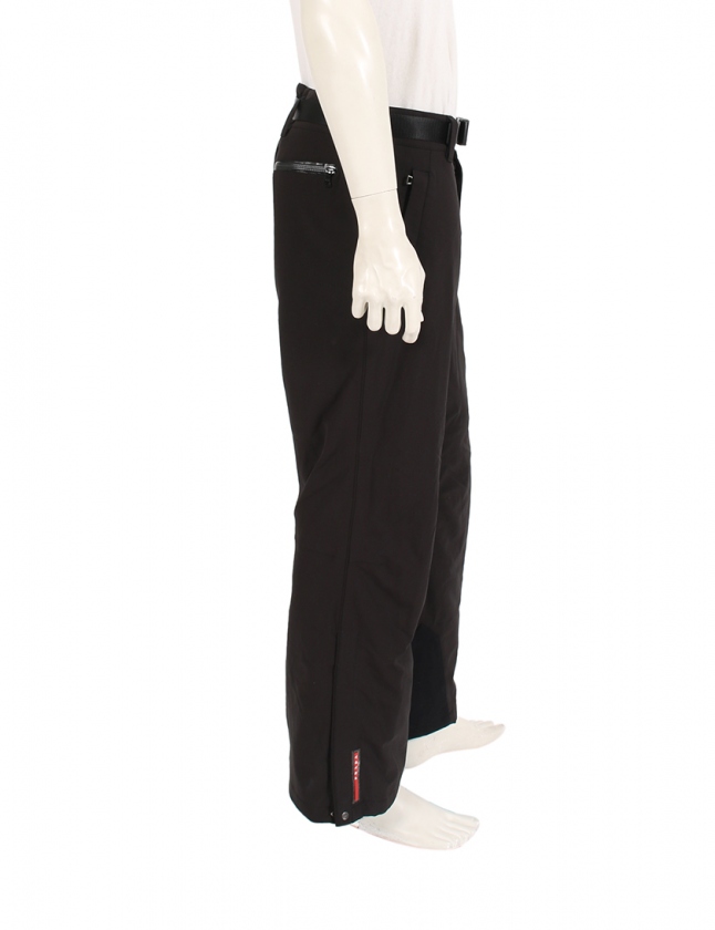 プラダスポーツ PRADA SPORT パンツ 黒 50 ボトムス 無地 L ナイロン 