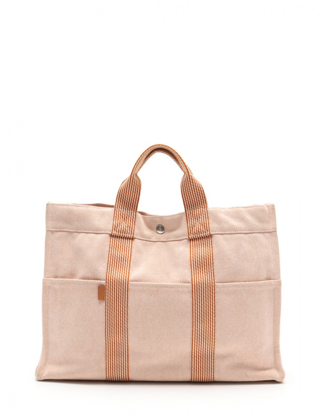 エルメス Hermes トートバッグ ニューフールトゥmm オレンジ キャンバス メンズ レディース 114 ベクトルパーク