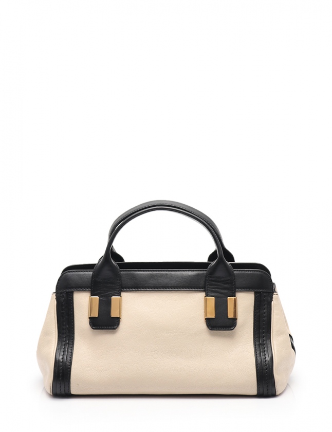 クロエ CHLOE ハンドバッグ リトルアリス アイボリー 黒 3S0158 レザー 