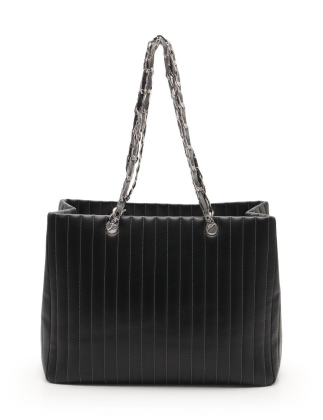 シャネル CHANEL トートバッグ ニューマドモアゼル 黒 グレー シャネル CHANEL トートバッグ ニューマドモアゼル 黒 グレー