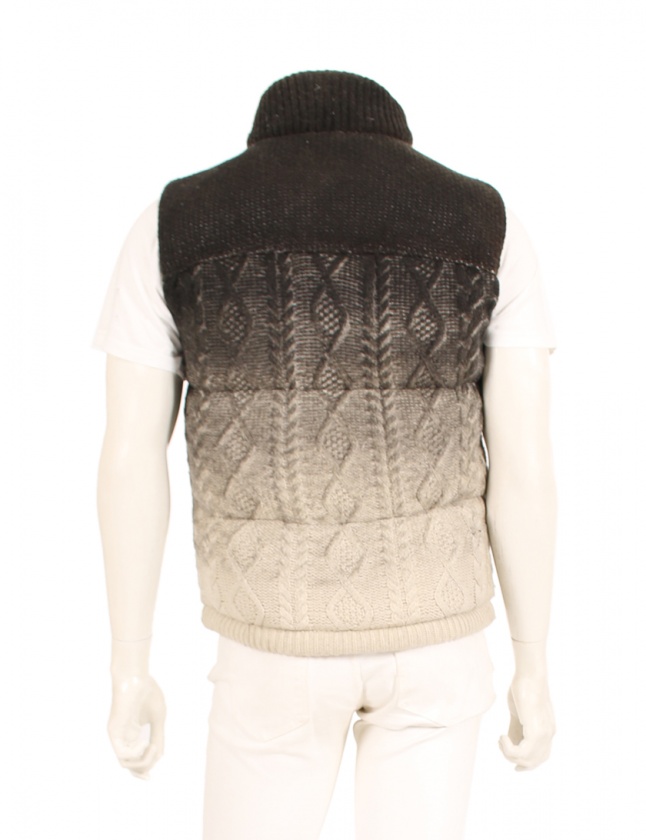 ディーゼル Diesel ニットダウンベスト グレー アイボリー S トップス K Airshiip B ヴィンテージ加工 グラデーション メンズ 114 ベクトルパーク