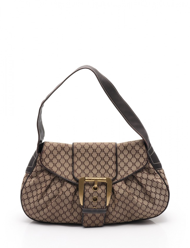 セリーヌ CELINE ワンショルダーバッグ マカダム柄 ベージュ ダーク  