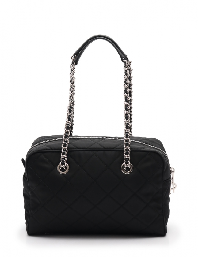 PRADA プラダ ショルダーバッグ レザー ブラック PRADA ブラックレザーショルダーバッグ