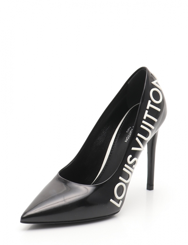 ルイヴィトン LOUIS VUITTON パンプス ヒール コールバックライン 黒  