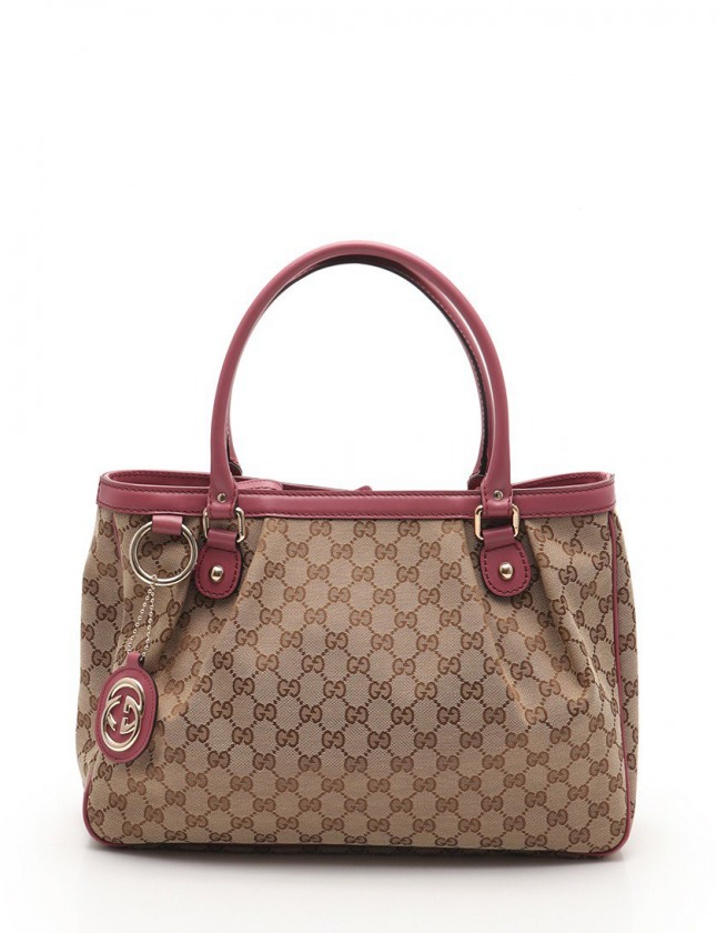 グッチ GUCCI トートバッグ GGキャンバス スーキー ベージュ ピンク  