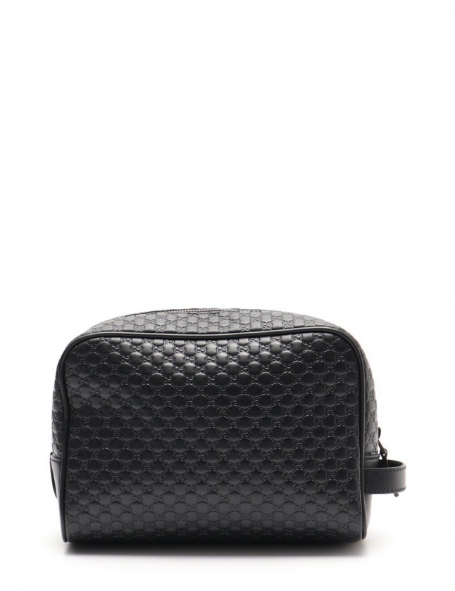 グッチ GUCCI セカンドバッグ クラッチバッグ マイクログッチシマ 黒 