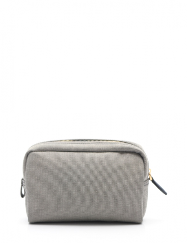 プラダ PRADA ポーチ 黒 グレー 小物 キャンバス レディース 114 