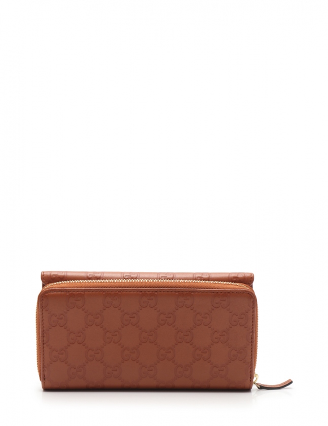 GUCCI グッチ　長財布　折り財布　グッチシマ　レザー　ブラウン　茶色 楽天市場】【財布】GUCCI グッチ グッチシマ 2つ折長財布 レザー