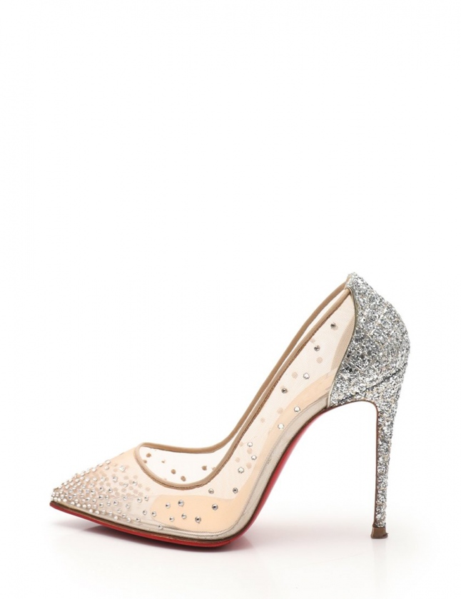 クリスチャンルブタン Christian louboutin パンプス ヒール ベージュ 