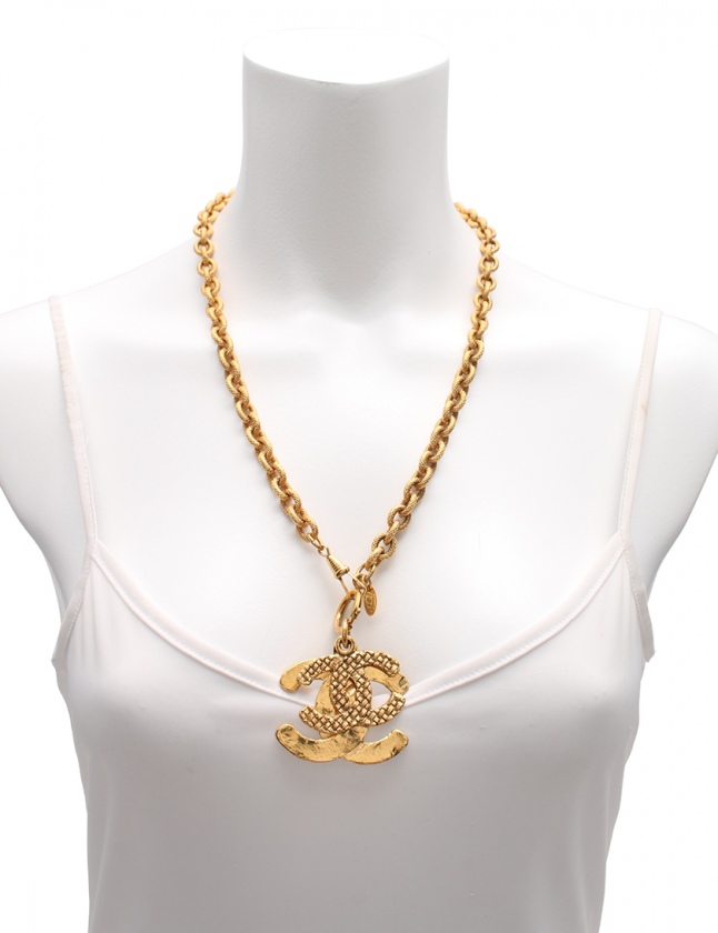 シャネル CHANEL ネックレス ココマーク 29 ゴールド