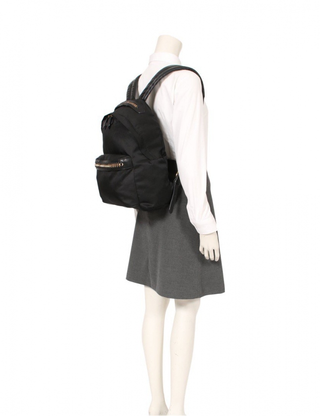 STELLAMcCARTNEY ファラベラ リュック レザー×ナイロン ブラック