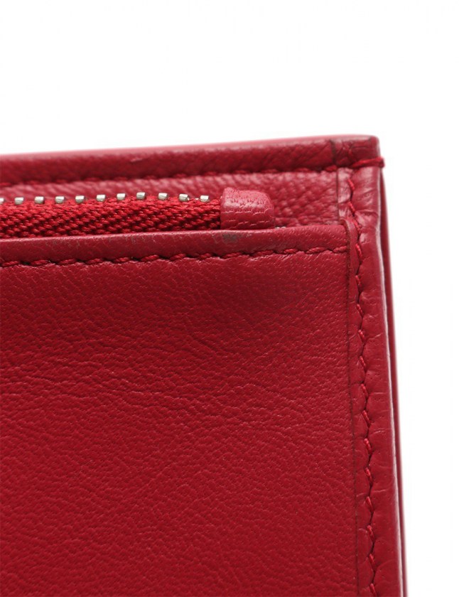 ティファニー TIFFANY & CO. 三つ折り財布 赤 小物 レザー レディース