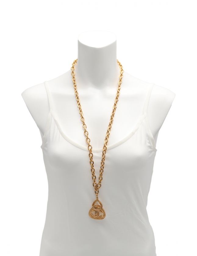 シャネル CHANEL ネックレス ココマーク ゴールド アクセサリー 93A