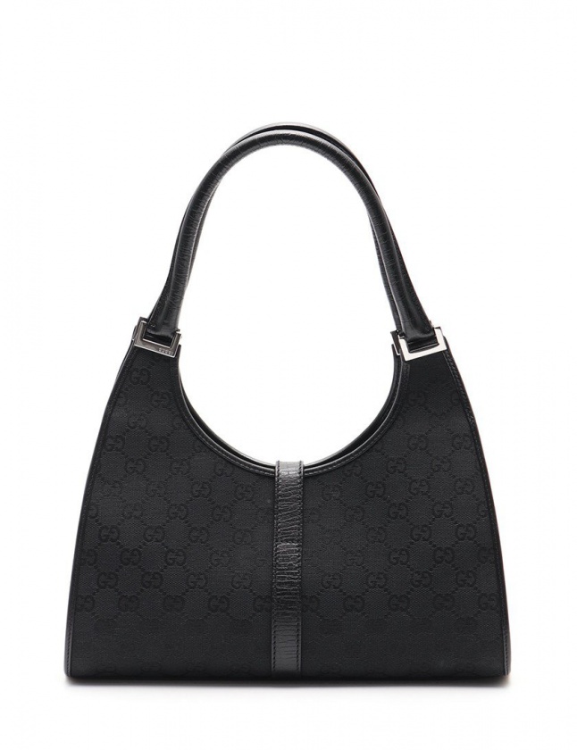 グッチ GUCCI ショルダーバッグ ジャッキー GGキャンバス 黒 01719
