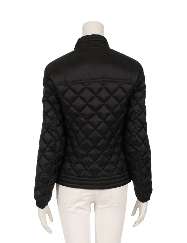 モンクレール MONCLER ダウンジャケット 黒 0 アウター ワンポイント