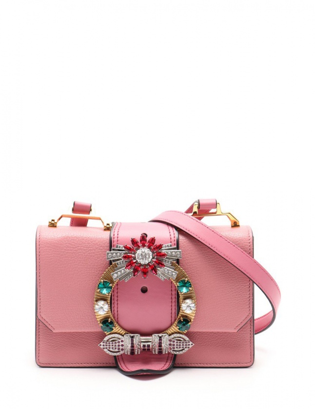 ミュウミュウ miumiu ショルダーバッグ ピンク マルチカラー 5BH609 