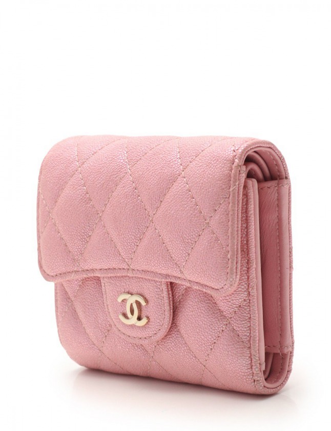 シャネル CHANEL 三つ折り財布 マトラッセ クラシック スモール 