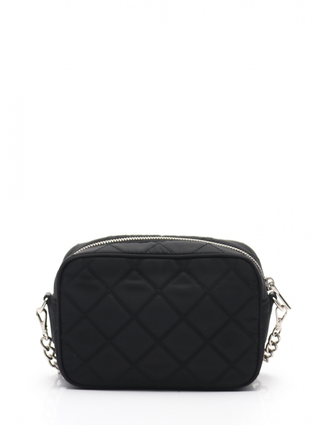 プラダ PRADA チェーンショルダーバッグ 黒 1BH028 ナイロン 
