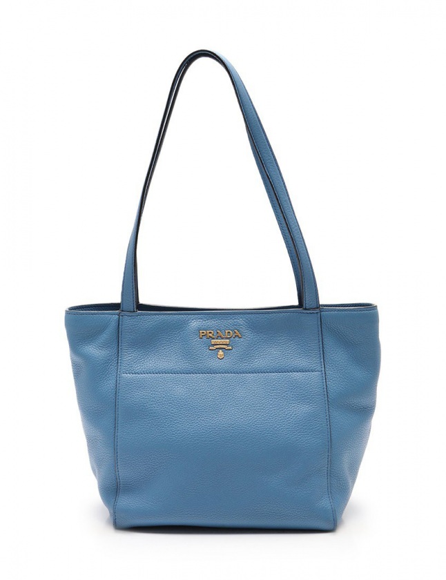 プラダ PRADA トートバッグ 水色 1BG157 レザー レディース 114 