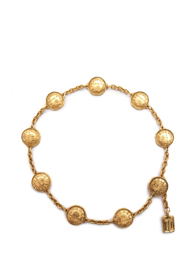 シャネル CHANEL チェーンベルト ゴールド 小物 メダルモチーフ 