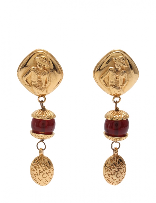 シャネル CHANEL イヤリング マドモアゼル ゴールド アクセサリー 