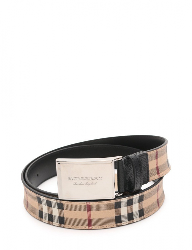 バーバリー BURBERRY ベルト ベージュ 小物 ノバチェック PVC 4062509 