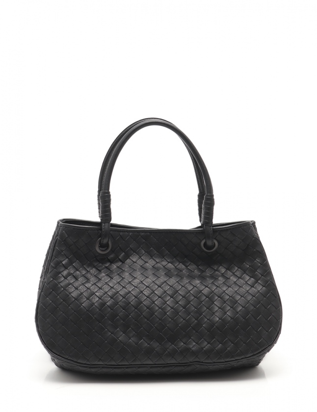 ボッテガヴェネタ BOTTEGA VENETA ハンドバッグ イントレチャート 黒 