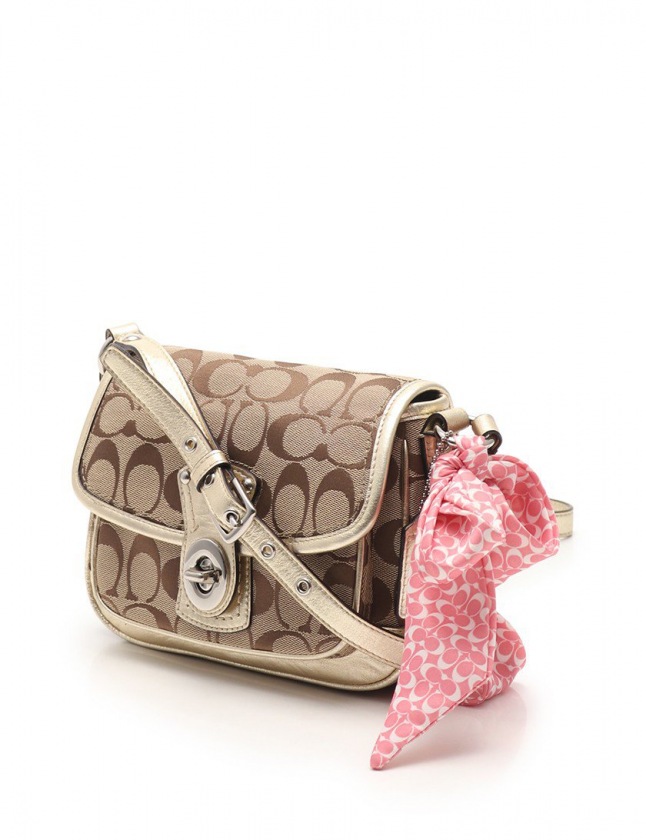 コーチ COACH ショルダーバッグ シグネチャー ベージュ シャンパン 