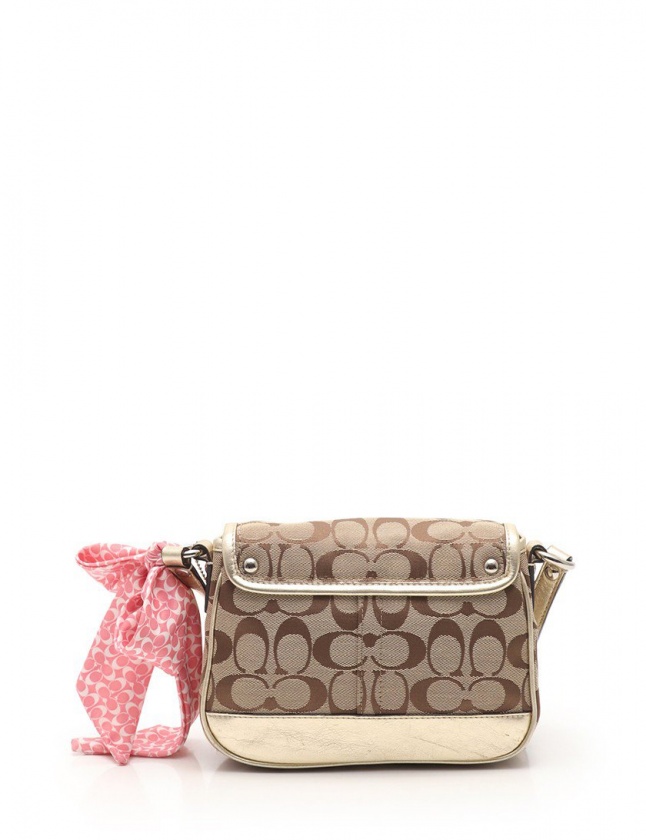 コーチ COACH ショルダーバッグ シグネチャー ベージュ シャンパン 