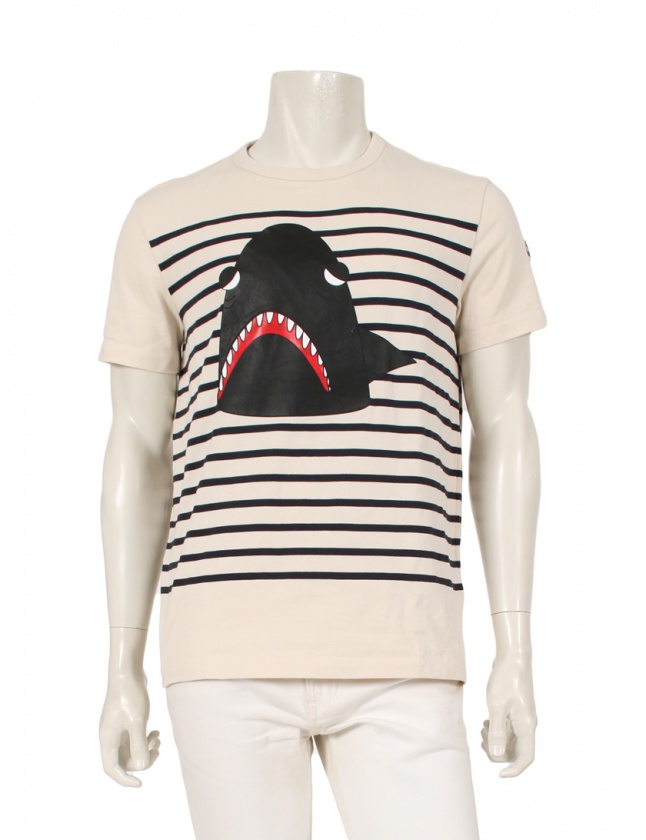 モンクレール MONCLER Tシャツ カットソー ベージュ ネイビー 黒 L 